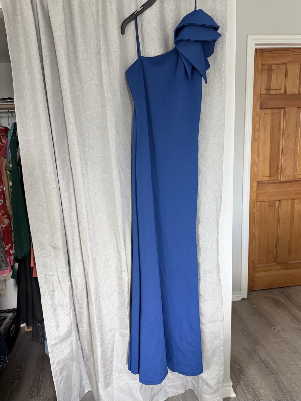 Royal Blue One Shoulder Evening Gown